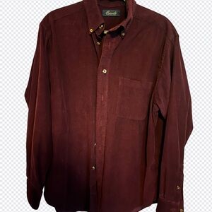 Roundtree & Yorke Maroon Corduroy Shirt